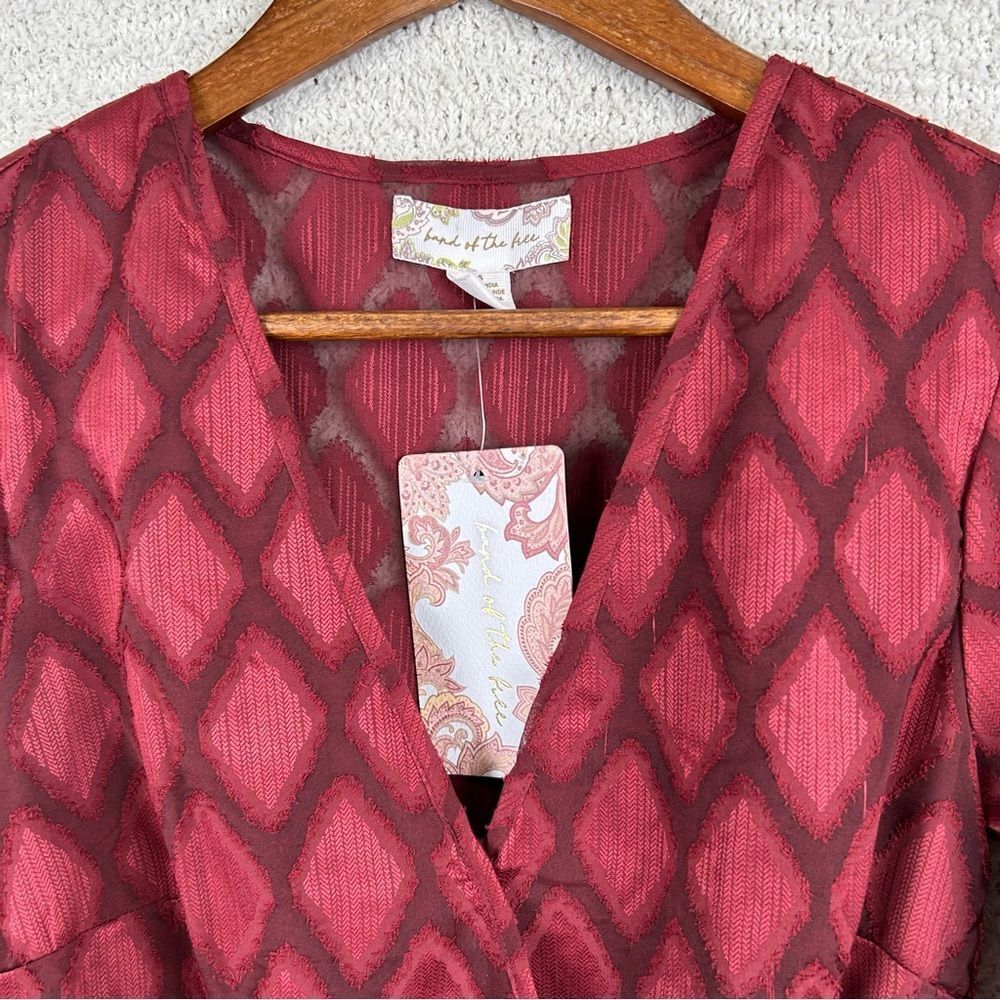 Band Of The Free‎ Bodysuit Womens XS Merlot Agatha Merlot Surplice Bodysuit - Picture 5 of 12